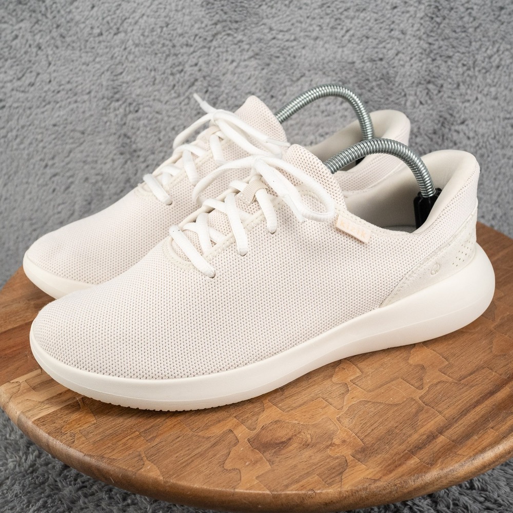 Kizik Madrid Eco Knit Womens 10.5  White Cream Shoes Athletic Running Walking - Picture 3 of 8